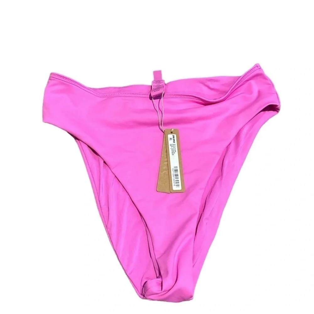 Skims (B10) signature swim mid waist bottom neon orchid NWT SIZE M